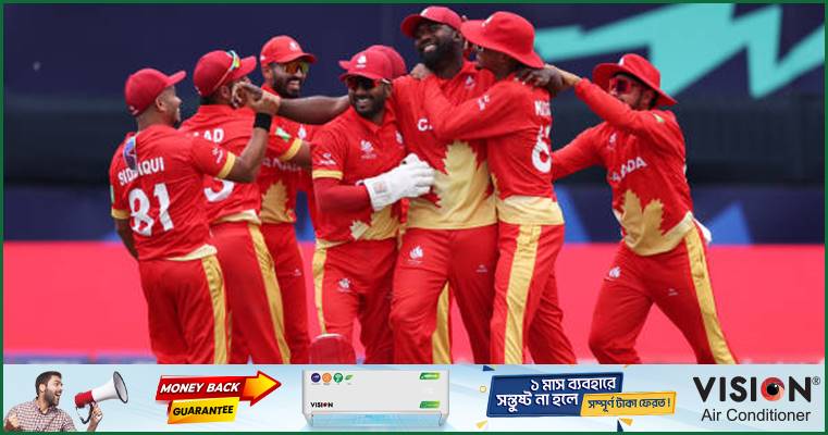 আয়ারল্যান্ডকে হারিয়ে লড়াই জমালো কানাডা